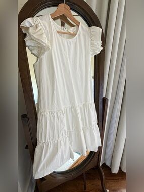 Pomander Place Tiered Dress with Ruffle Sleeves